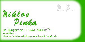 miklos pinka business card